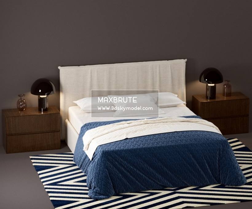 BAXTER COUCHE EXTRA Bed giường 3dskymodel Download