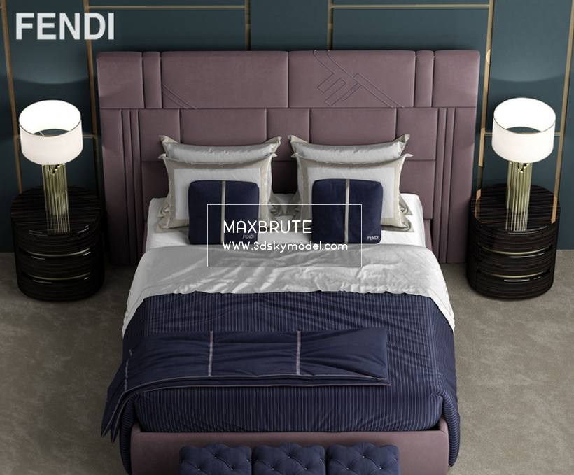 Fendi Casa Madison Bed Giường 3dskymodel Download 3dmodel