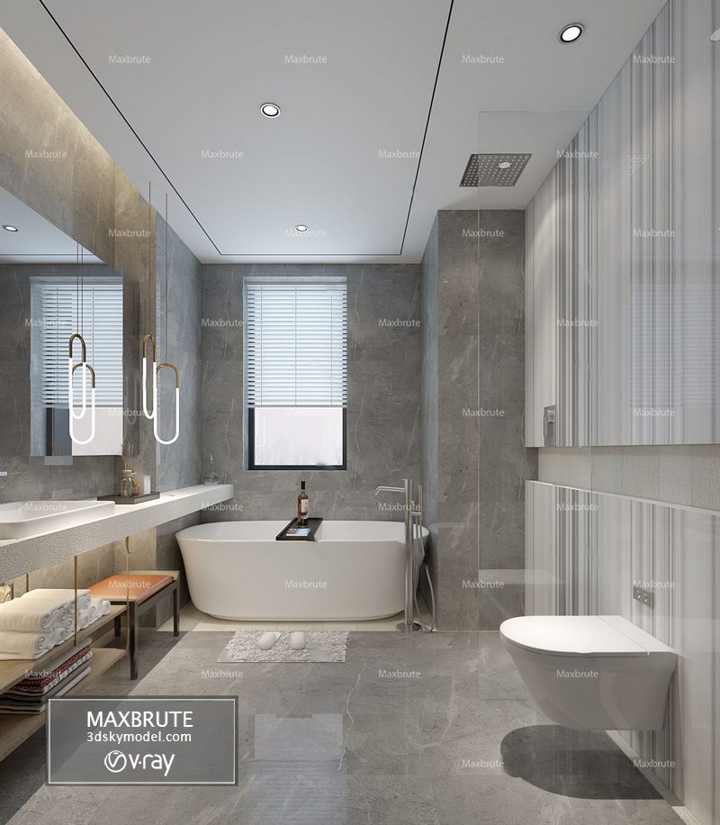 Bathroom 679 download free 3d model 3dsmax maxbrute