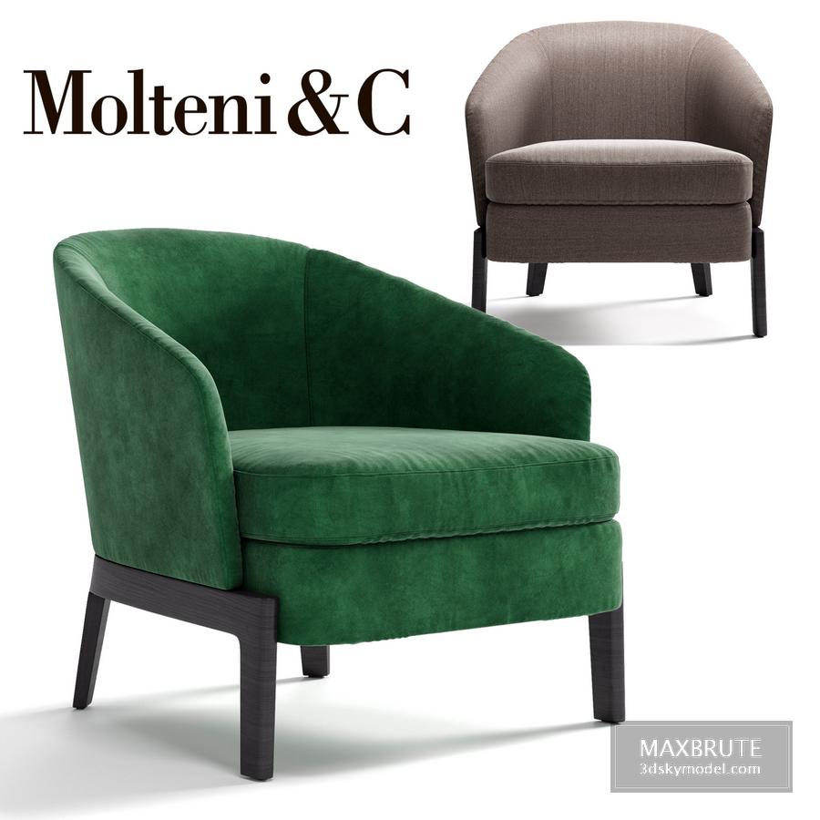 MOLTENI&C CHELSEA Armchair 3d model Download Maxbrute